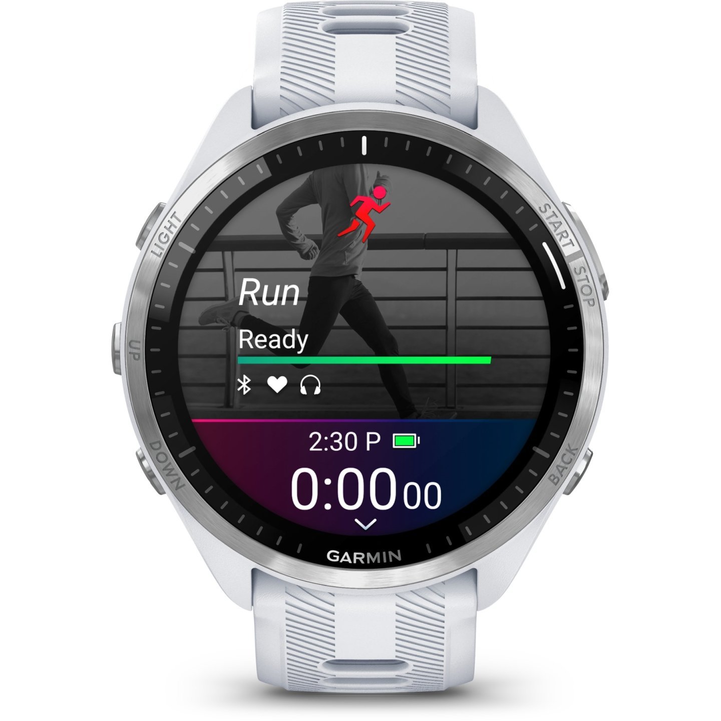 Garmin Forerunner 965 GPS Laufuhr - steinweiß/titan